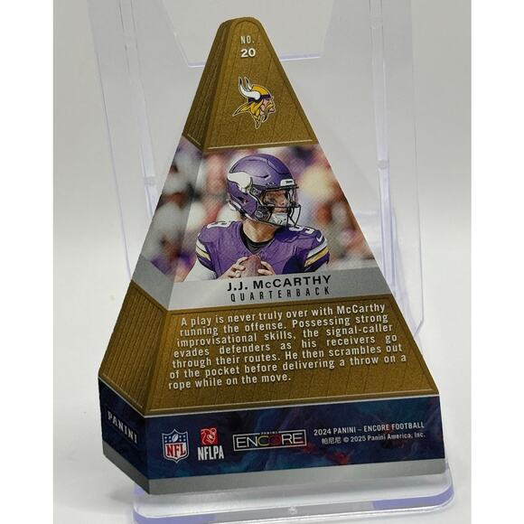 2024 Panini Encore JJ MCCARTHY Rookie Panini Choice Award Die-Cut Case Hit SSP - Picture 2 of 2